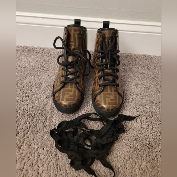 Fendi Zucca High-Top Sneakers - Picture 2 of 3